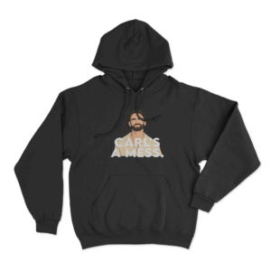 Carls A Mess Cartoon Portrait Unisex Hoodie Black