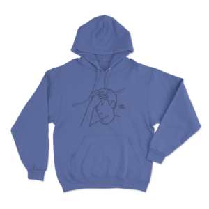 Carls A Mess Cartoon Unisex Hoodie Blue