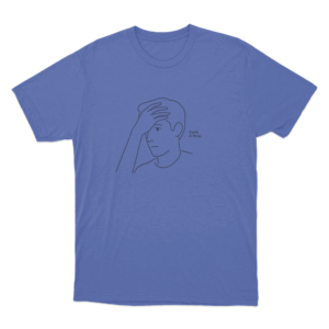 Carls A Mess Cartoon Unisex T Shirt Blue 1