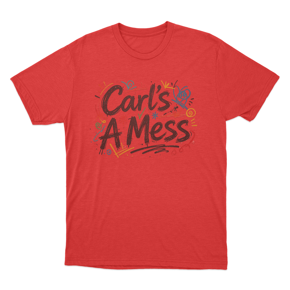 Carl's A Mess Doodle Art Unisex T Shirt Red Carls A Mess Doodle Art Unisex T Shirt Red 1
