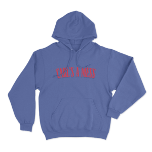 Carls A Mess Retro Unisex Hoodie Blue