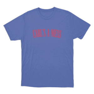 Carls A Mess Retro Unisex T Shirt Blue 1