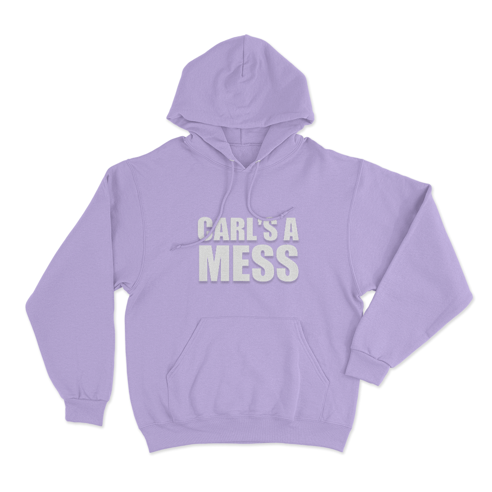 Carl's A Mess Simple Text Unisex Hoodie Purple Carls A Mess Simple Text Unisex Hoodie Purple